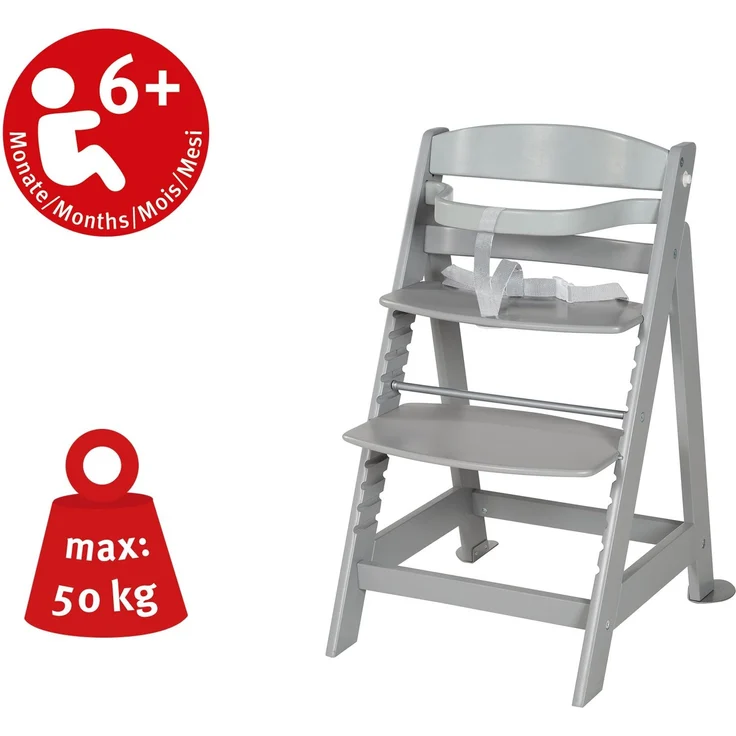 roba Treppenhochstuhl 'Born Up' - Set 2 in 1 - 'miffy®' - mit Liegefunktion - ab Geburt - Taupe – Bild 9