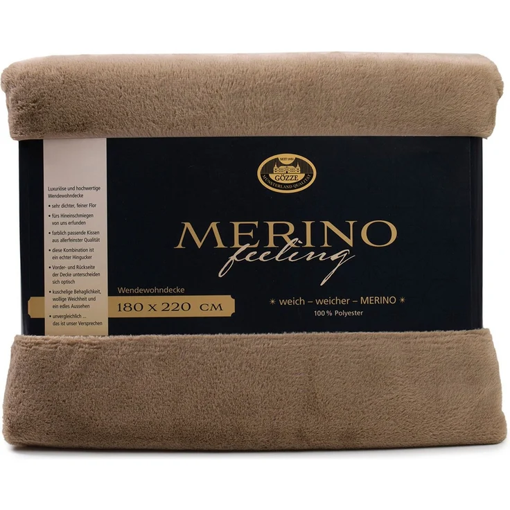 Wohndecke Merino Wendewohndecke, Gözze, kuschelig weich – Bild 3