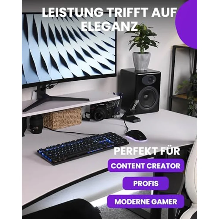 Arozzi Arena Desk Riser Small - White, Monitorerhöhung mit ergonomischem Design, 15 cm hoch, 20 kg Tragfähigkeit – Bild 5