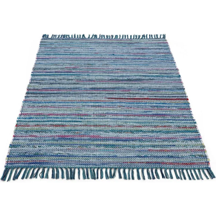 carpetfine Teppich Kelim Chindi, Wendeteppich, rechteckig, Höhe: 6 mm, handgewebt, Fleckerlteppich mit Fransen, auch vielen in Läufergrößen