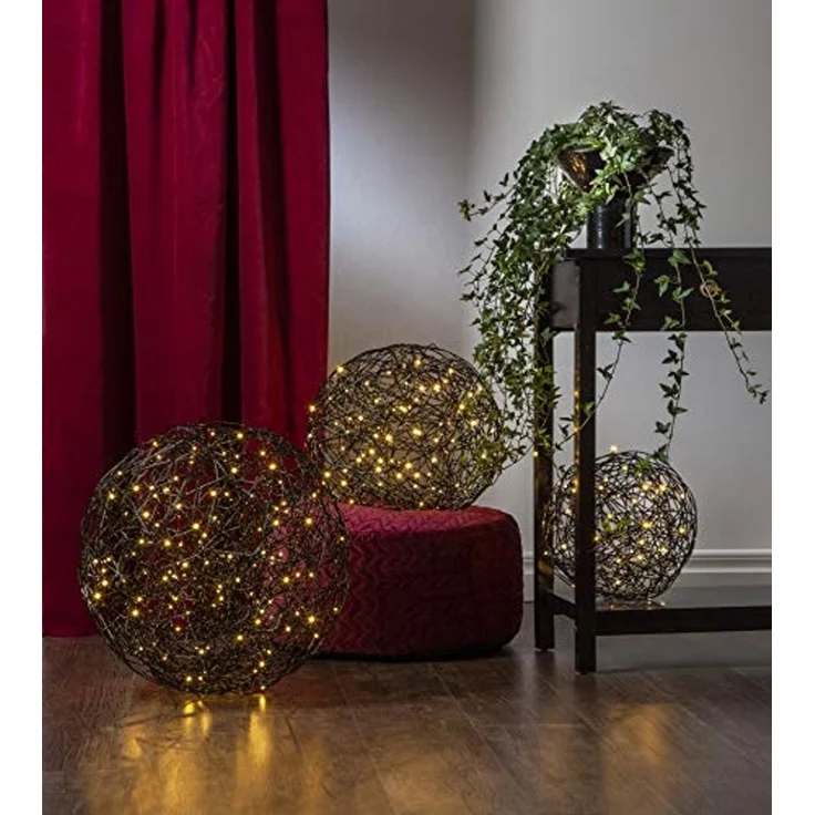 LED-3D Kugel "Trassel", schwarz, Aluminium, 50 cm – Bild 4