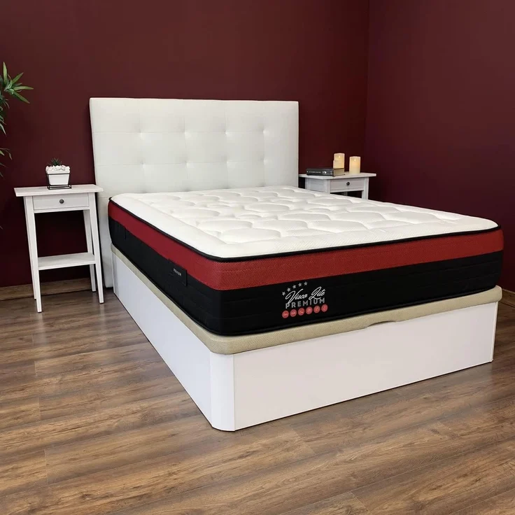 DUÉRMETE ONLINE Viskoelastische Matratze Lite Premium, Dicke 30 cm, optimaler Härtegrad und Komfort, mittlere Festigkeit, milbendicht, antibakteriell und hypoallergen, weiß, 135x190 cm – Bild 2