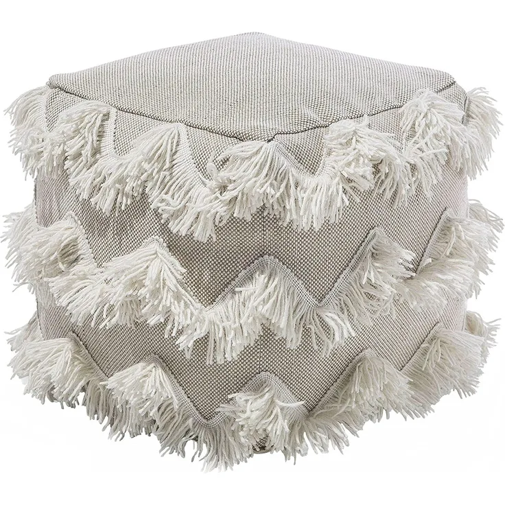 Pouf beige 44x45 cm NASHIK
