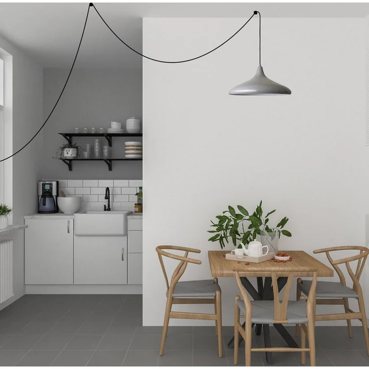 Bamyum Pendelleuchte Champion Pendelleuchte mit Stecker 35 cm, Metall mit 450 cm Kabel, ohne Leuchtmittel – Bild 2