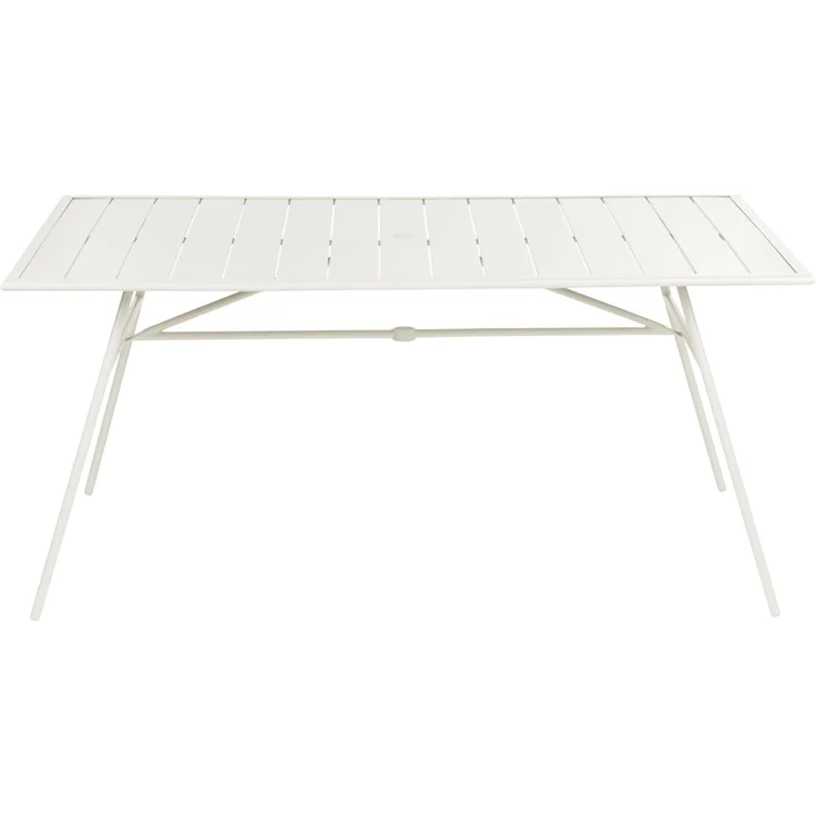 Gartentisch TERENZO 160 cm 90 cm Metall Hellbeige – Bild 4