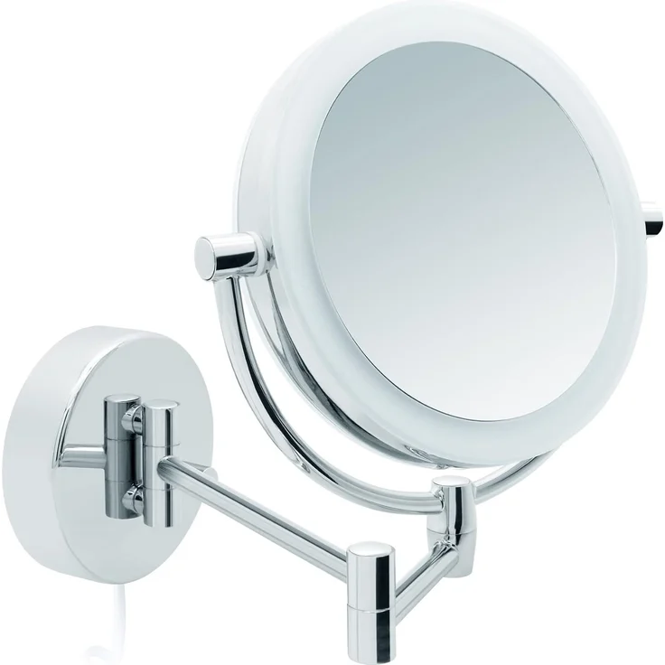 Libaro Kosmetikspiegel mit Beleuchtung MODENA LED Schminkspiegel 5-fach 10-fach Vergrößerung, LED Wandmontage, Vergrößerungsspiegel 2-seitig, 360° drehbar, dimmbar – Bild 2