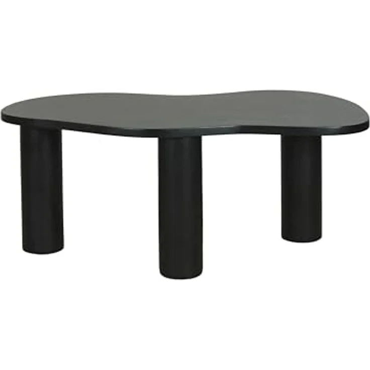 byLIVING Couchtisch Ethan/Tischplatte und Gestell in naturfarben (Akazie) oder schwarz/Wohnzimmertisch/Beistelltisch/Maße: B 110, H 45, T 55 cm (Schwarz) – Bild 7