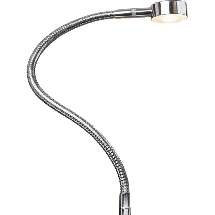 kalb Bettleuchte LED Leseleuchte Bettlampe Flexleuchte chrom silbergrau Touch Schalt, warmweiß – Bild 1