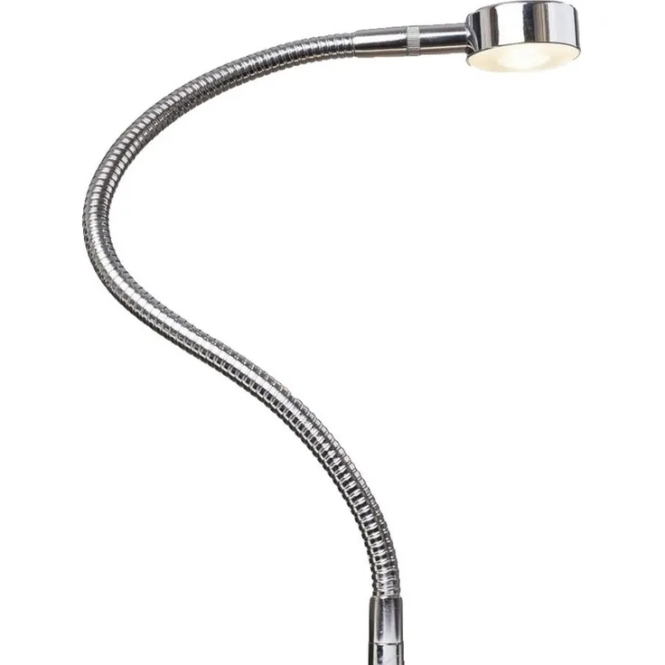 kalb Bettleuchte LED Leseleuchte Bettlampe Flexleuchte chrom silbergrau Touch Schalt, warmweiß