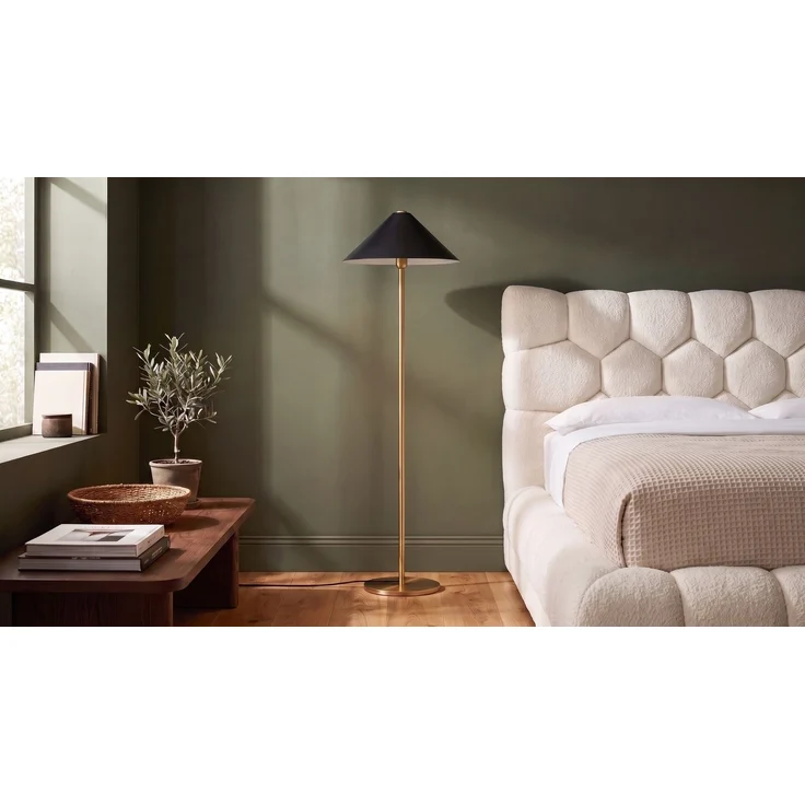 KAWOLA Stehlampe UMBRIA Metall gold 150 x 46 x 40 cm – Bild 2