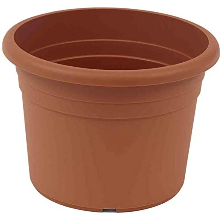Topf CILINDRO Ø 40x26 cm, terracotta Rundes Kunststoffgefäß mit Bodenlöchern – Bild 2
