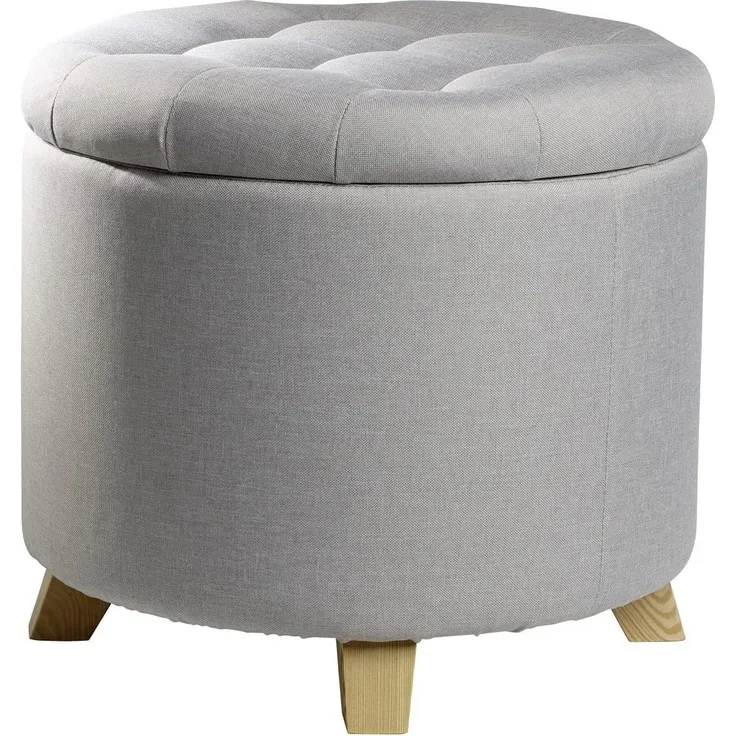 Echtwerk 'Mary' Hocker, Grau, mit Stauraum