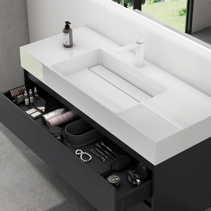 Mai & Mai Badmöbel-Set Badezimmermöbel 120cm Waschbecken Waschtisch mit Unterschrank Deep – Bild 6