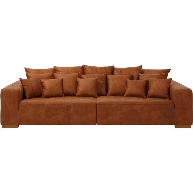 Home affaire Big-Sofa Neapel, mit vielen losen Kissen, in 2 Bezugsqualitäten
