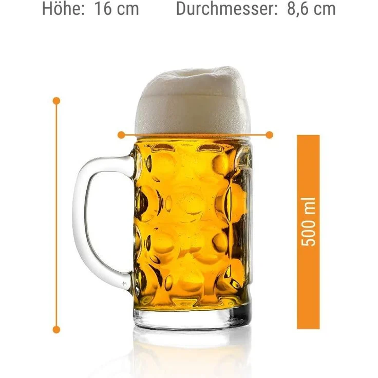 Stölzle Oberglas ISAR Bierkrug 0,5 l 6er Set – Bild 3