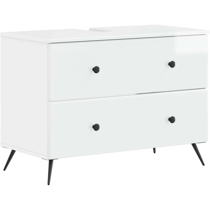 vidaXL 3-teiliges Badezimmer-Schranksystem BREDA Hochglanz Weiß 3417805 – Bild 4