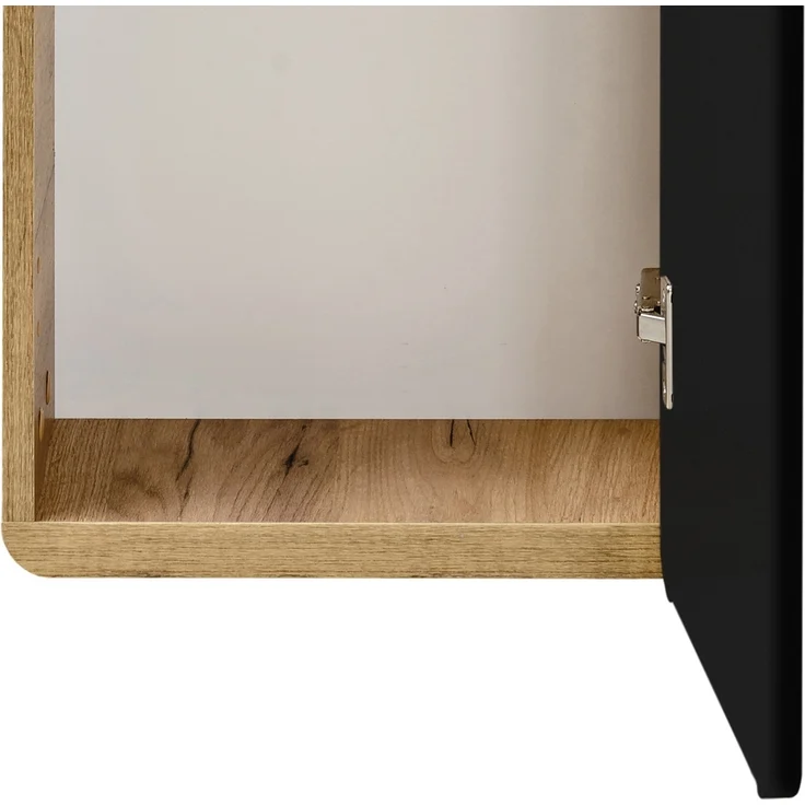 Badezimmer Hochschrank NEW-LUTON in seidenmatt anthrazit mit Wotan Eiche Nb, B/H/T ca. 35/170/32 cm – Bild 5
