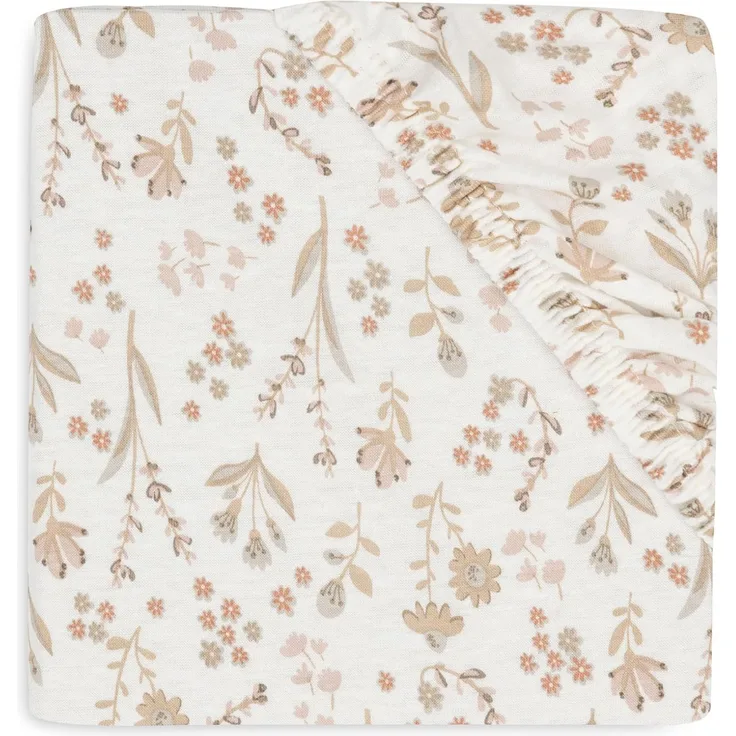 Jollein Bloomy Spannbettlaken - 60 x 120 cm - Jers