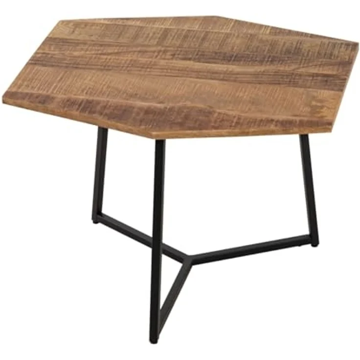Amagohome Couchtisch Beistelltisch Couchtisch Inka 6-eckig Wohnzimmer Tisch 56 x 48 cm Man – Bild 3