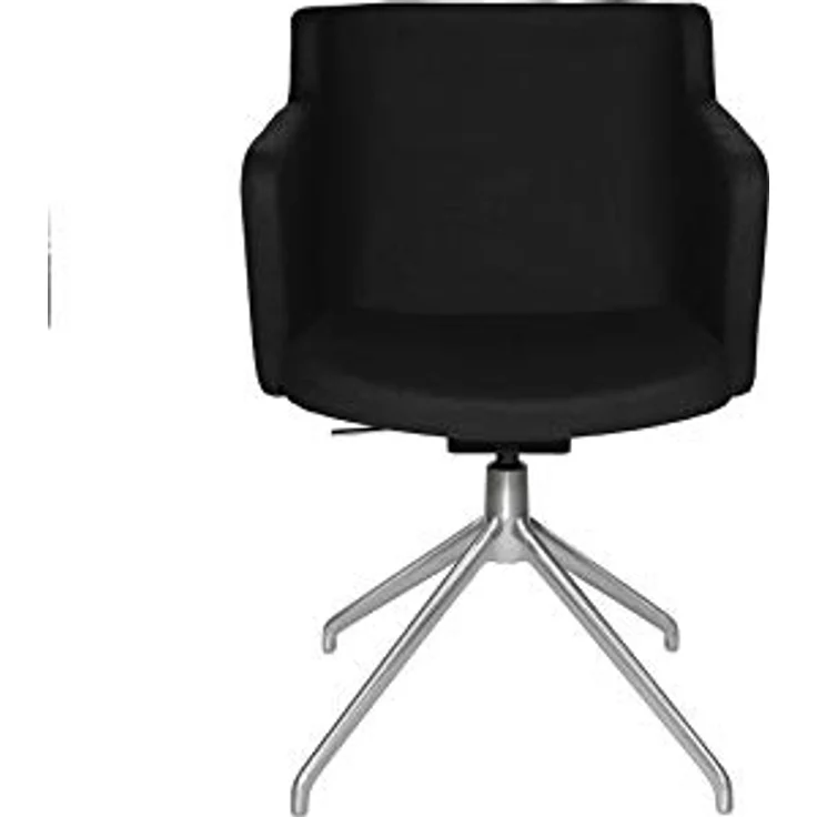 Topstar SFH 1.0 Speisezimmerstuhl, Esszimmerstuhl, Loungechair, mit Armlehnen, höhenverstellbar, Stoffbezug, schwarz – Bild 3