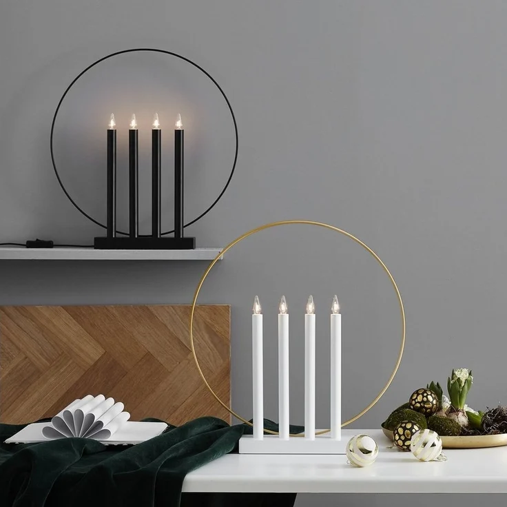 STAR TRADING Fensterleuchter Fensterleuchter Glory Kerzenleuchter 4flammig 45cm Schalter, Glühlampe – Bild 3