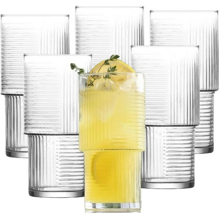 LAV Gläser-Set Helen Longdrinkglas, 6-tlg, Glas, 6er Set, 515ml, ideal für für Cocktails und Longdrinks. – Bild 3