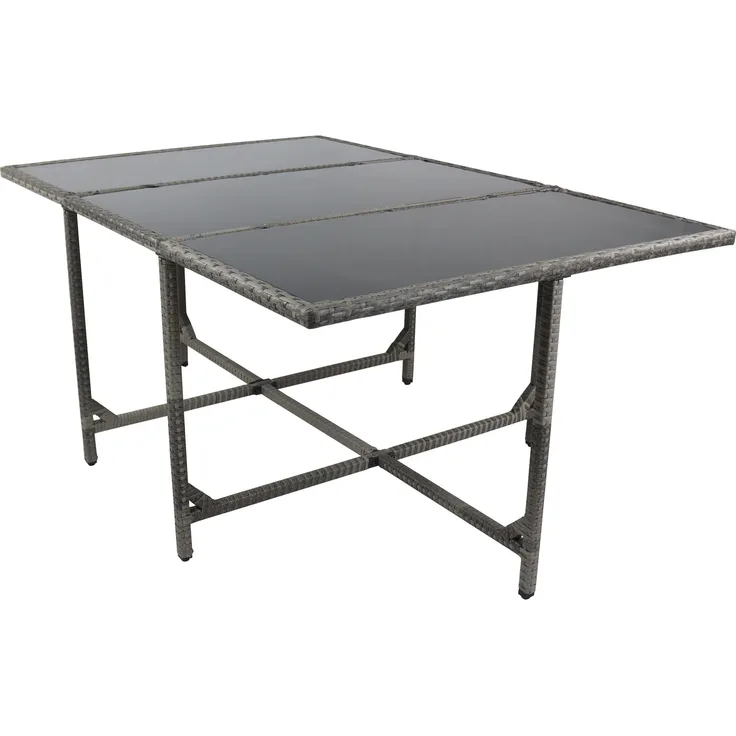 VCM Gartentisch Raloso 920523 Grau H. 74 x B. 170 x T. 110 cm
