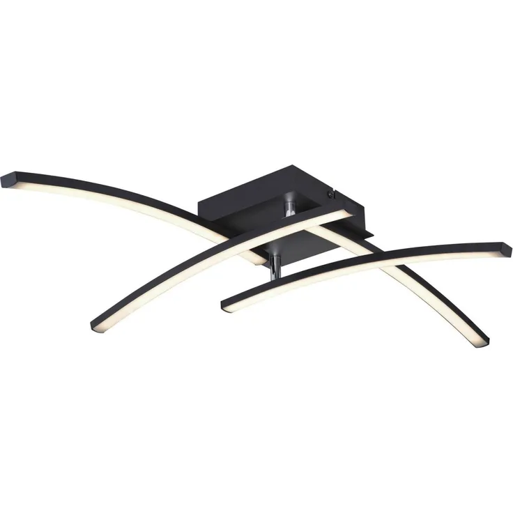 Deckenleuchte Wohnzimmer LED Deckenlampe Schlafzimmer schwarz 67129-24