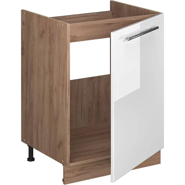 Spülenunterschrank Fame-Line Weiß Hochglanz/Goldkraft Eiche 60 cm Vicco – Bild 6