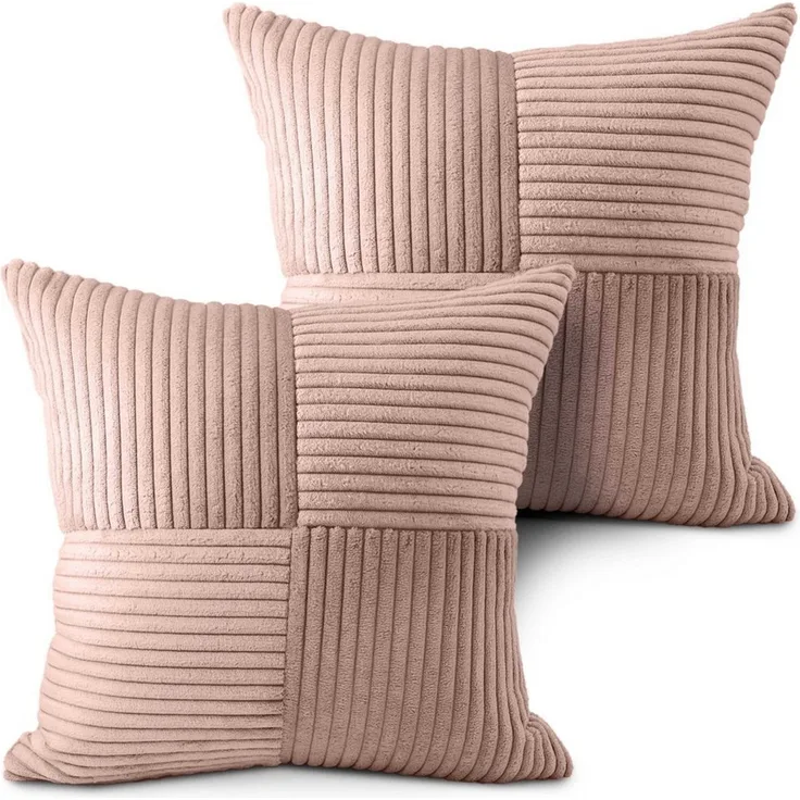 Amilian Dekokissen mit Füllung und Kissenbezug - Deko Kissen, Sofakissen, Zierkissen, (2 Stück), 40x40 cm, Kopfkissen mit Kissenfüllung