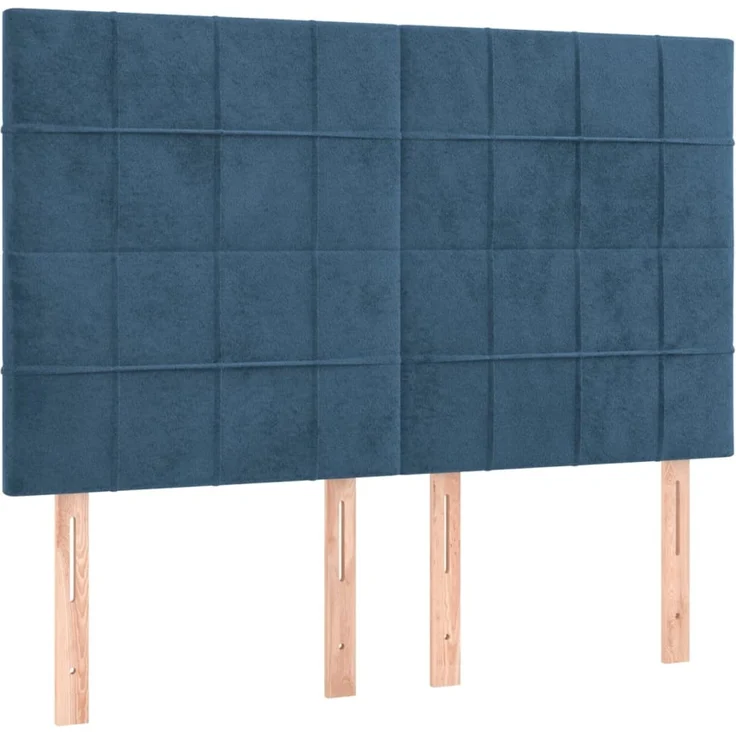 vidaXL Kopfteile 4 Stk. Dunkelblau 72 x 5 x 78/88 cm Samt 3116384 – Bild 2
