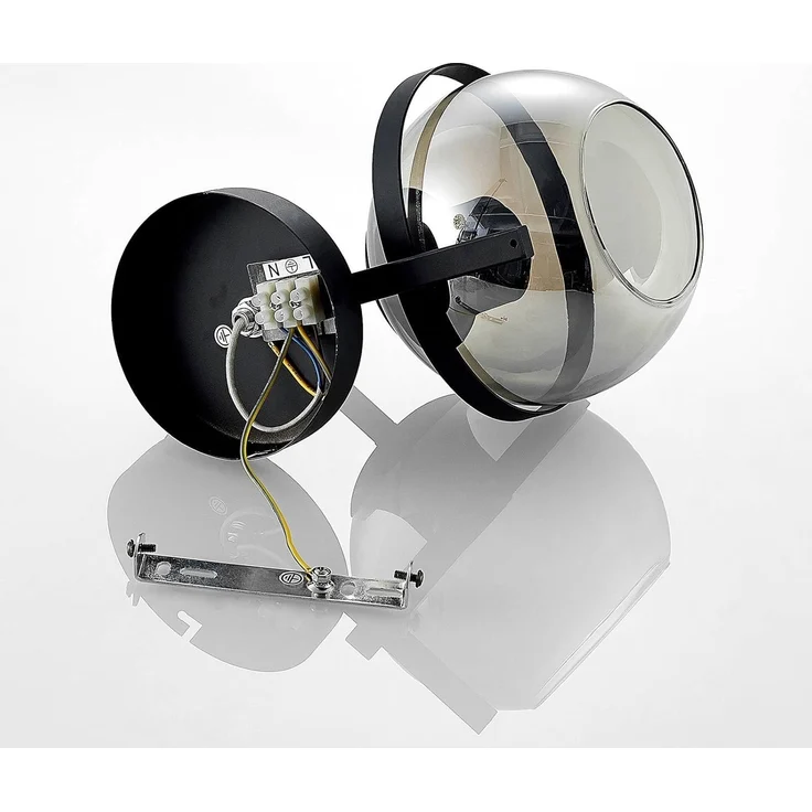 Lindby Wandleuchte Marinka, Metall, Schwarz IP20, 1 x 60 W – Bild 9