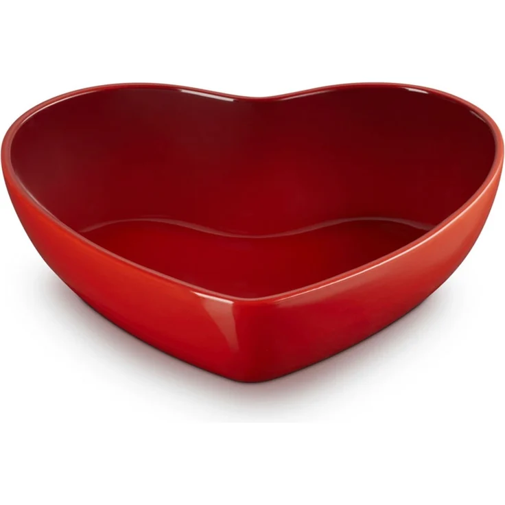LeCreuset Servierschale in Herzform Steinzeug 30cm | Kirschrot : Kirschrot – Bild 1
