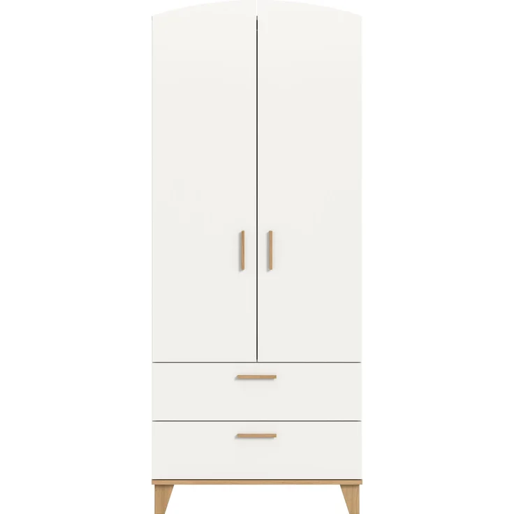 Stella Kleiderschrank 2-türig in weiß – Bild 2