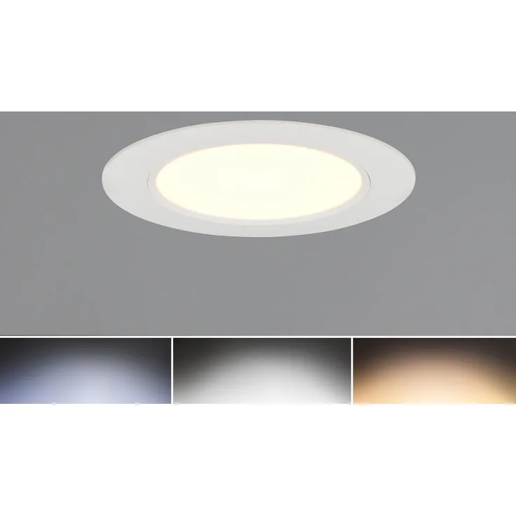LED Einbaustrahler VIRUNGA 230V dimmbar, 3 Lichtfarben für Badezimmer, Ø 11cm