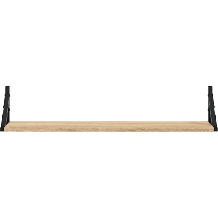 2er-Set Wandregale, Hängeregale Sonoma-Eiche 80 x 15 x 15,5 cm Holzwerkstoff de6638 – Bild 5