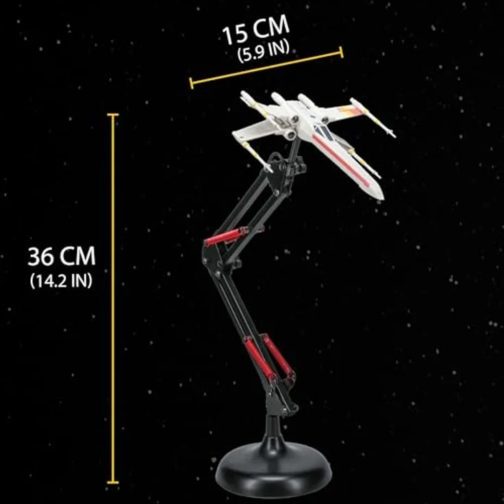 Paladone Star Wars X Wing Posable Desk Light, 15cm (5. 9") Wide Replica Ship with LED Lighting, Powered by Included USB Cable – Bild 5