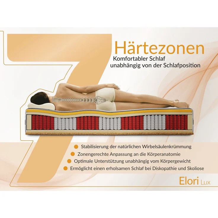 Jugendbett 90x200 cm TILVO mit Bettkasten, Polsterbett, Jugendzimmer, Lattenrost und gepolstertem Kopfteil, Multipocket Matratze - Beige Cord - Rechts - ELORI LUX – Bild 13