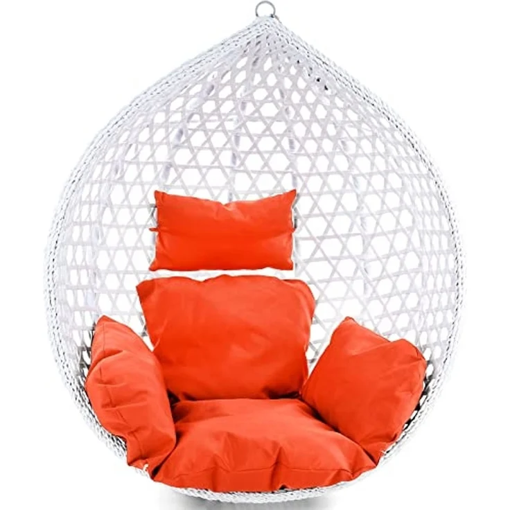 Kissen für Hängesessel Korb inkl. Rückenteil 2-teiliges Set Style Orange – Bild 1