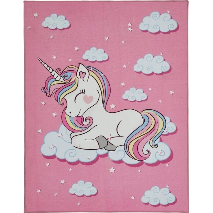 Andiamo Kinderteppich Einhorn, rechteckig, Höhe: 6 mm, Kurzflor, Motiv Einhorn, Kinderzimmer – Bild 4