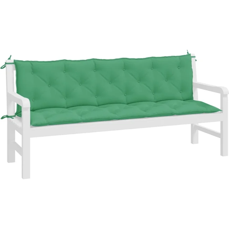 vidaXL Gartenbank-Auflagen 2 Stk. Grün 180x50x7 cm Oxford-Gewebe 361721 – Bild 3
