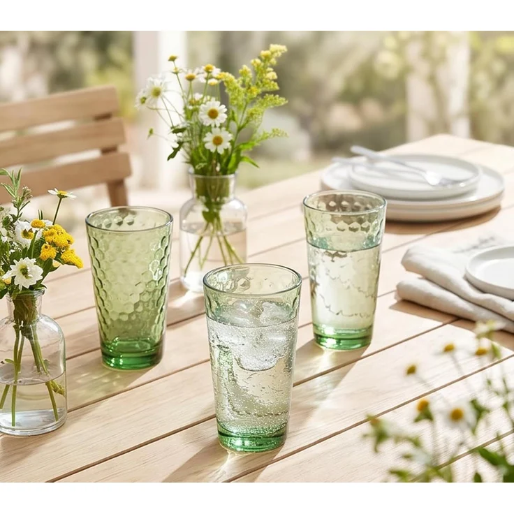 Ritzenhoff & Breker Favo Longdrinkglas 400 ml grün 6er Set – Bild 2