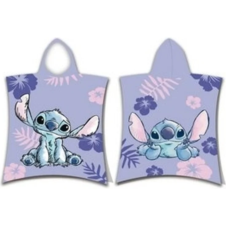 Lilo & Stitch Badeponcho 50 × 115 cm aus Baumwolle Badetuch mit Kapuze – Bild 4