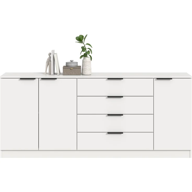 Kommode (B/H/T: 185x80x35 cm) in weiß – Bild 2