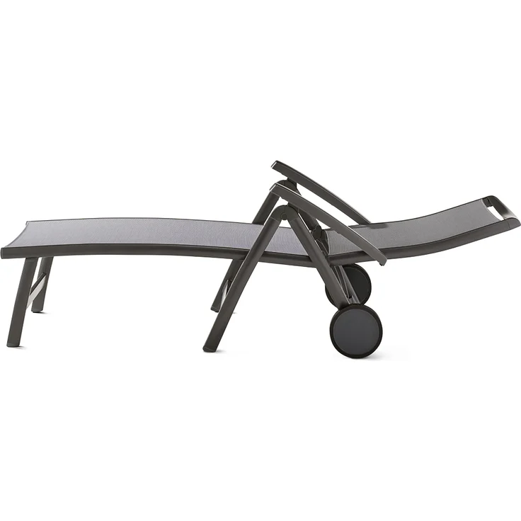 Sieger Royal Klapprollliege mit Polyesterbeschichtung, Aluminium Eisengrau 78 x 101 x 193 cm – Bild 11