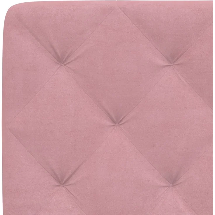 vidaXL Kopfteil-Kissen Rosa 120 cm Samt 374725 – Bild 8