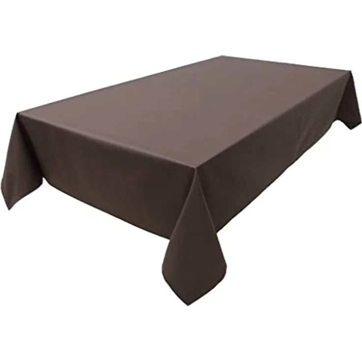 Hochwertige Tischdecke Tischwäsche aus 100% Baumwolle Kollektion Konzept, Farbe & Größe wählbar (Tischdecke - Oval 150x350cm, Chocolate) – Bild 1