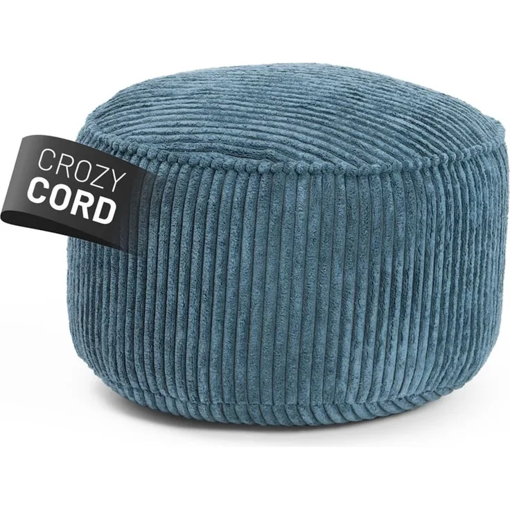 Lumaland Pouf Sitzhocker Cord Ablage kompakt 25x45 cm, pflegeleicht, Indoor Relaxen
