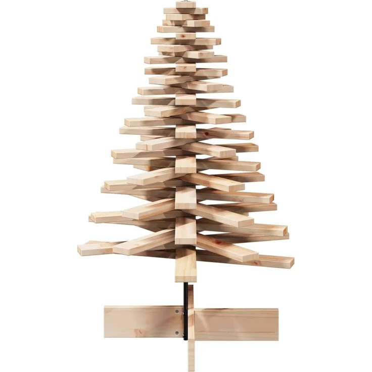 vidaXL Weihnachtsbaum Holz zum Schmücken 100 cm Massivholz Kiefer 858204 – Bild 3