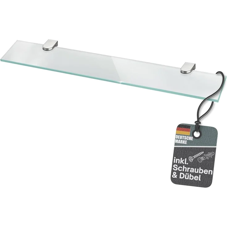bonsport Badregal Glas Regal, Glasregal Milchglas rechteckig 60 x 10.16 x 0.6 cm – Bild 1